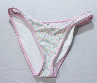 PINK By Frankies Bikinis Women's Cheeky Bikini Bottom BL1 Daisy Gingham Medium - Image 1 of 3