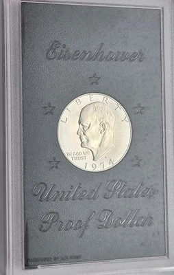 1974-S Eisenhower Proof Silver $1 - "Uncirculated Proof Silver Dollar" - Image 1 of 4