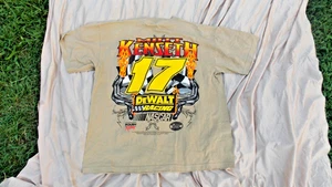 Nascar Matt Kenseth 17 DeWalt T-Shirt Mens XL Beige Double Sided Racing y2k - Picture 1 of 9