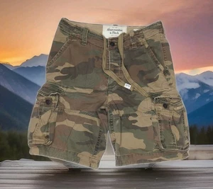 Abercrombie & Fitch Herren Shorts Medium 30 32 34 Camouflage Cargo Y2K Distressed Faded - Bild 1 von 6