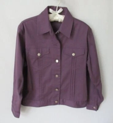 Drapers & Damons Petites purple button front long sleeve jacket *Sz PM* - Image 1 of 4