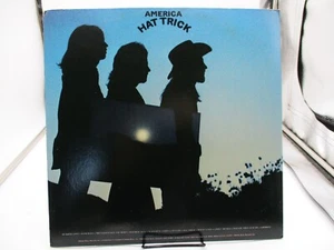 AMERICA Hat Trick LP Record 1973 w/Poster Ultrasonic Clean EX cVG+. - Picture 1 of 10