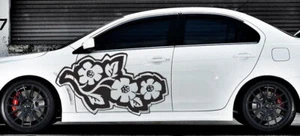 Vinyl Decal Floral Flower Car Boat Graphics Left & Right Side 2 Stickers (z961) - Picture 1 of 3