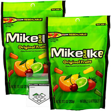 Mike and Ike Original Flavors Pack of 2 Bags - 10Oz Bags of Chewy Movie Candy B