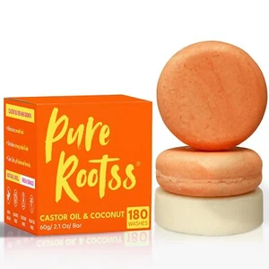 Castor Oil Shampoo and Conditioner Bar Set 3 Natural Solid Hair Growth Shamp - Picture 1 of 6