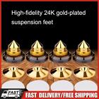 4pcs Copper Speaker Spikes Stand CD Subwoofer Amplifier Turntable Isolation Feet