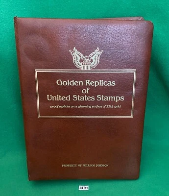 Réplicas doradas de estampillas de Estados Unidos oro 22kt 1984-85-86__52 TOTAL. Foto 1 de 4