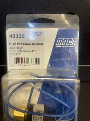 Mars High Pressure Switch auto reset 43335 Open 600 Reset 475 - Image 1 of 3
