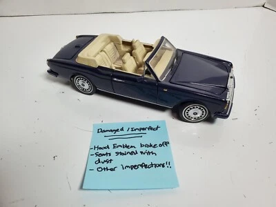 Damaged - Franklin Mint 1993 Rolls-Royce Corniche IV Blue 1:24 - AS-IS Read!!! - Image 1 of 4