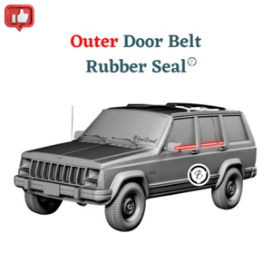 Juego de cinturón de goma resistente a la intemperie para puerta exterior Jeep Cherokee XJ (1984-1996) - Imagen 1 de 1