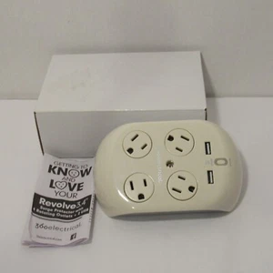 360 Electrical Revolve 3.4 Surge Protector Model:360553, w/Rotating Outlet 2 USB - Picture 1 of 8
