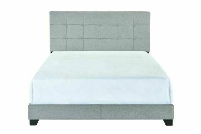 Crown Mark 5270GY-Q Bedroom Florence Queen Hbfbside Rail Panel Bed
