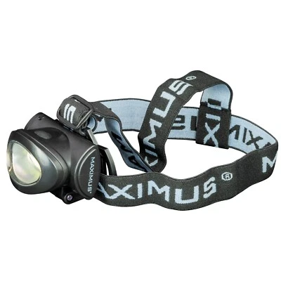MAXIMUS LED Kopflampe Stirnlampe inkl. 3 Batterien 140 Lumen sehr hell