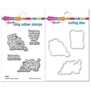 Juego de estampillas y troqueles adhesivos de Navidad con estampillas ""Regalos para cachorros"" QS5002 QD5002 - Imagen 1 de 1