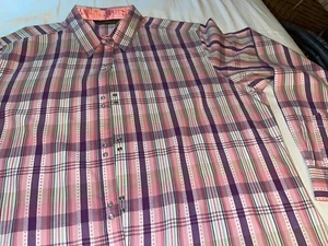 AURA XL DAMEN WESTERN LANGARMSHIRT PINK/BRAUN PERLEN MIT DRUCKKNÖPFEN GESTREIFT - Bild 1 von 11