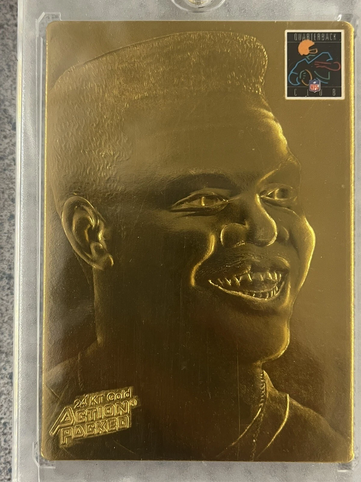 Randall Cunningham 24KT GOLD Full Front Quarterback Club Action Packed 1994 Very