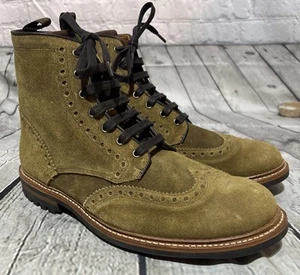 Allen Edmonds Chapman Weatherproof Boots Men’s 12 3E Brogue Wingtip Suede - Picture 1 of 17
