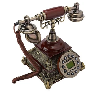 Europa Fsk DTMF Wyświetlacz numeru telefonu Vintage Antyczny telefon Jeden przycisk Wahlwi ETUI - Zdjęcie 1 z 8