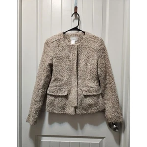 Chaqueta CHARLES GRAY LONDON Beige Crema Marrón Twedd Invierno Lana Cremallera Talla S - Imagen 1 de 8
