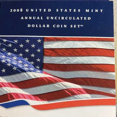 2008 United States Mint Annual Uncirculated Dollar Set US Coins - Image 1 of 2