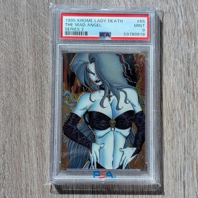 1995 Lady Death Krome Series 2 #65 The Mad Angel Chromium PSA 9 - Image 1 of 2