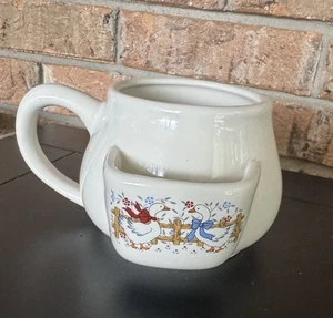Vintage Swan Goose Mug with Tea Bag Holder | Cottagecore Country Farmhouse - Picture 1 of 6
