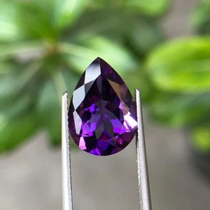 Piedra preciosa de aspecto increíble de 9,40 quilates con forma de pera amatista certificada natural - Imagen 1 de 7