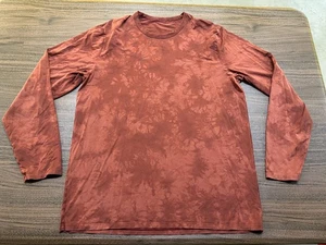 Lululemon The Fundamental Men's Burnt Orange Tie-Dye Long-Sleeve Shirt - XL - Picture 1 of 4
