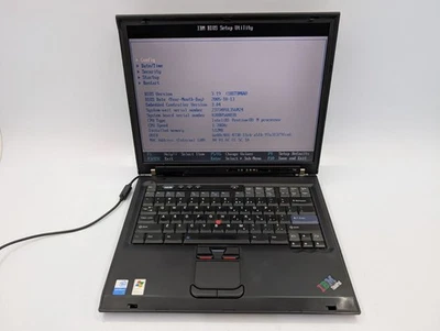 IBM ThinkPad T42 Intel Pentium M 1.70GHz Processor 15" 512MB RAM Black Laptop - Image 1 of 4