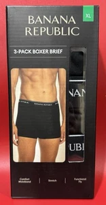 Banana Republic Men’s Boxer Briefs 3-Pack Black Size XL New - Picture 1 of 2