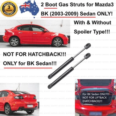 Rear Boot Tailgate Trunk Gas Struts for Mazda 3 Mazda3 BK Series Sedan 2003-2009 - image 1 of 4