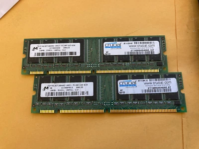 Micron 128 MB MT8LSDT1664AG-10EE1 PC100-222-620 SDRAM - Image 1 of 2