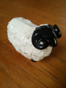 Vintage 1950s Blackface Ram Ceramic Sheep Signed CWS Scotland - Picture 1 of 10