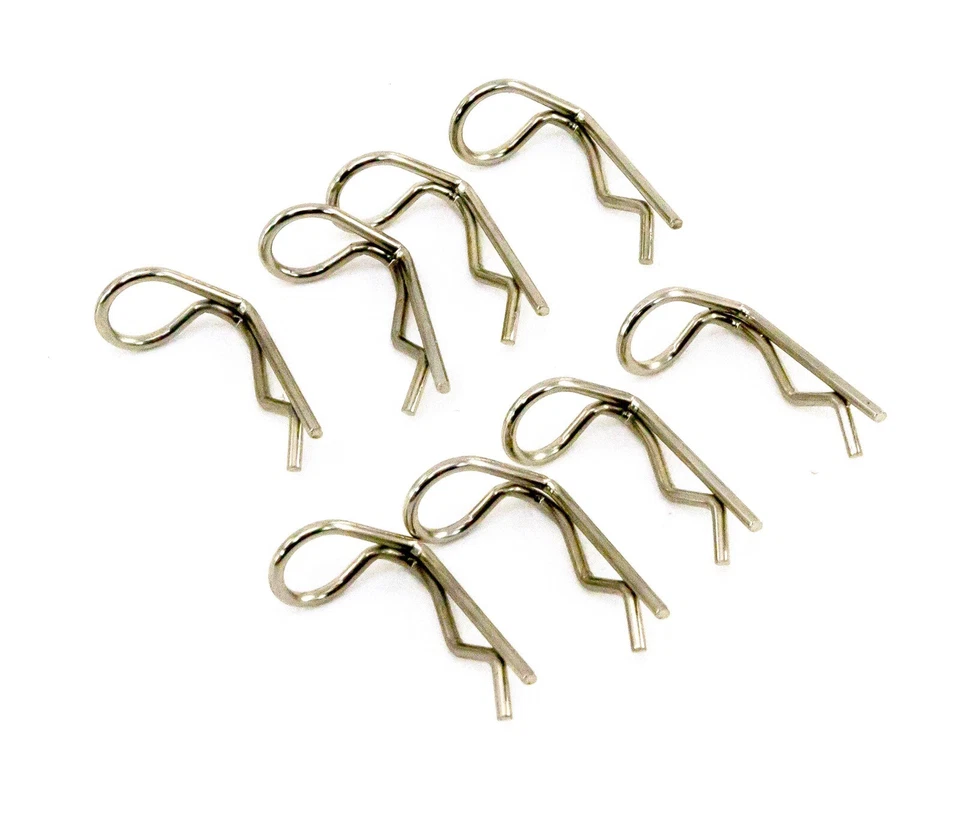 HSP 02053 Steel 90° Angled Body Clips (8) Redcat Avalanche Monsoon Hurricane - Image 1 of 1