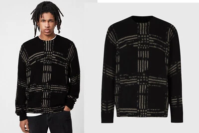 AllSaints  Union Men Crew-Neck Sweater in Black Sz L - Image 1 of 4