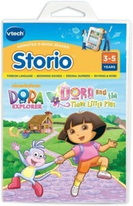 Vtech Storio Dora The Explorer / Dora & The 3 Little Pigs Interactive E-Reading - Picture 1 of 2