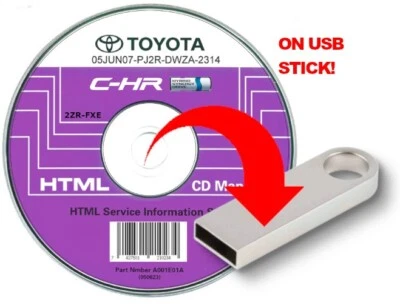 Toyota C-HR Hybrid (2016-19) manuale officina per tutti i sistemi Win/Mac su USB - Immagine 1 di 4