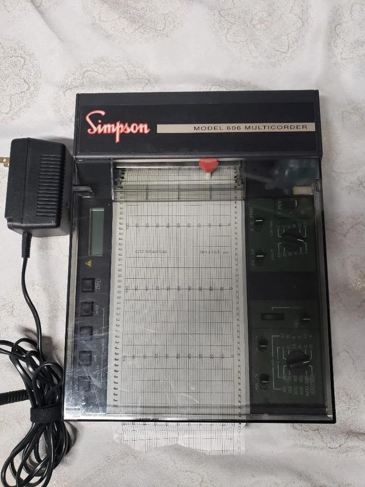 Simpson 606 Multicorder Portable Flatbed Chart Recorder With Digital Display - Image 1 of 4