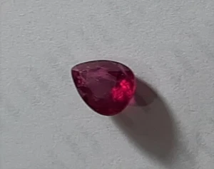 Natural Ruby, 0.96ct., UNHEATED, IGI Certificate, Mogok Burma, Pear Shape - Picture 1 of 10