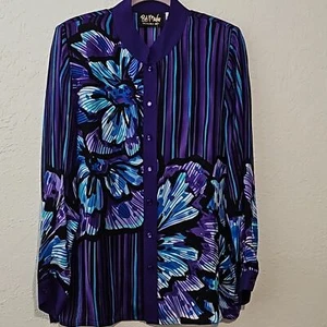 NWT Vintage Bob Mackie Wearable Art silk Medium - Picture 1 of 8