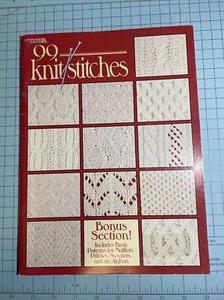 99 Knit Stitches Leisure Arts #2973 pattern book~ knitting~stitch guide - Picture 1 of 2