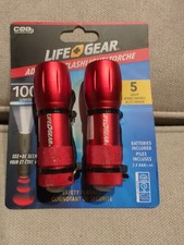 Life Gear ADVANCED FLASHLIGHT 2pk LED Mini-Max 100 Lumens 5Light Mode