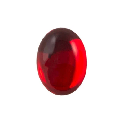 Cabujones ovalados de vidrio laminado rubí translúcido 25x18 mm (1) cabina4006A Foto 1 de 2