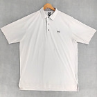 FOOTJOY Shirt Mens EXTRA LARGE White Golf Polo Performance Short Sleeve Wicking