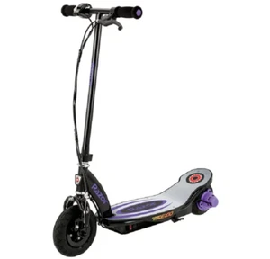 RAZOR POWER CORE E100 ELECTRIC SCOOTER, BLACK/PURPLE *DISTRESSED PKG - Picture 1 of 4