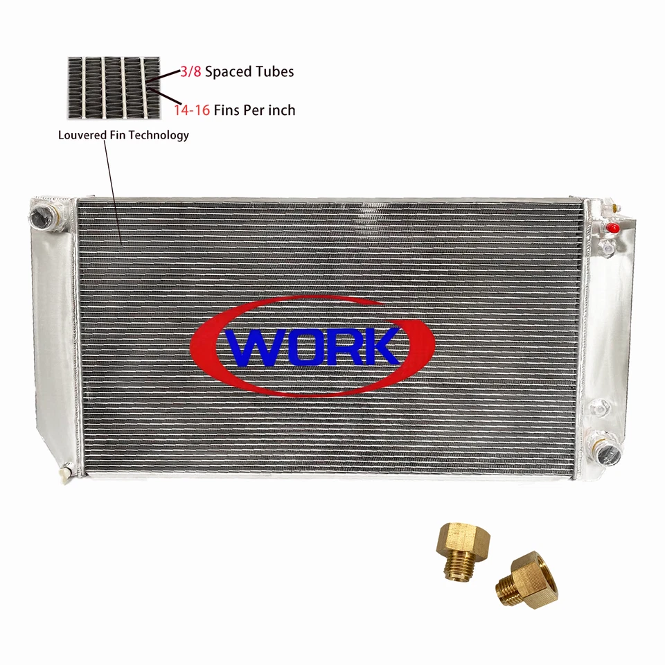 Radiador de aluminio compatible con Chevy GMC C/K 1500 2500 3500 1994-2002 Sierra Suburban 6,5 Foto 1 de 4