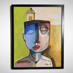 GEMÄLDE ACRYL ÖL PASTELLE AUF LEINWAND (RAHMEN ENTHALTEN) KUBANISCHE KUNST 16”X20” von Lisa. - Bild 1 von 11