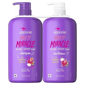 Aussie Multi Miracle Shampoo & Conditioner, Pomegranate & Shea Butter (33 Fl Oz) - Picture 1 of 2