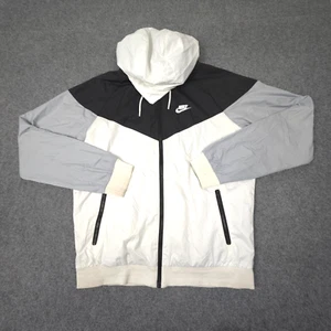 Nike Jacket Mens MEDIUM White windrunner windbreaker Training lightweight Size M - Picture 1 of 10