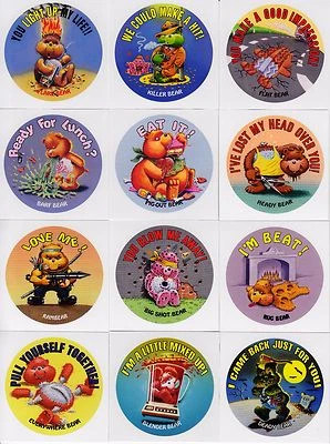 GARBAGE PAIL KIDS PRIME SLIME TRASHY TV APPLE PIE COMPLETE GROSS BEARS SET 12/12 - Image 1 of 2